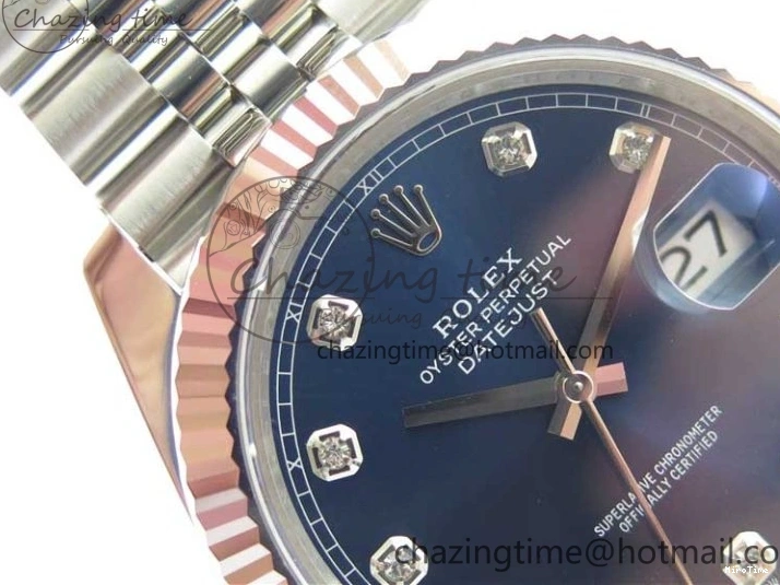 MiroTime 1231 Cozy New DateJust 41 126334 ARF 1:1 Best Edition 904L Steel Blue Diamonds Dial on Jubilee Bracelet A 2548